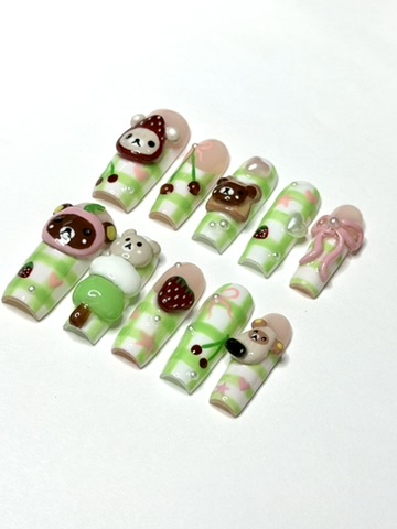 Rilakkuma inspired nail set